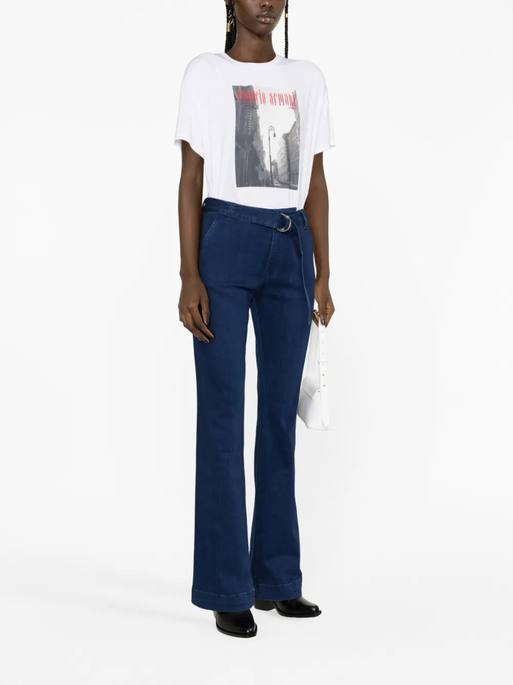 High-Waisted Flared Jeans