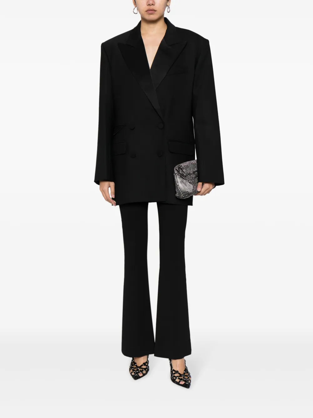 Double-Breasted Tuxedo Blazer