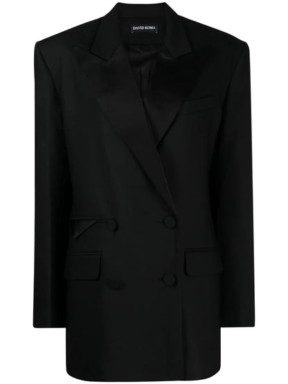 Double-Breasted Tuxedo Blazer
