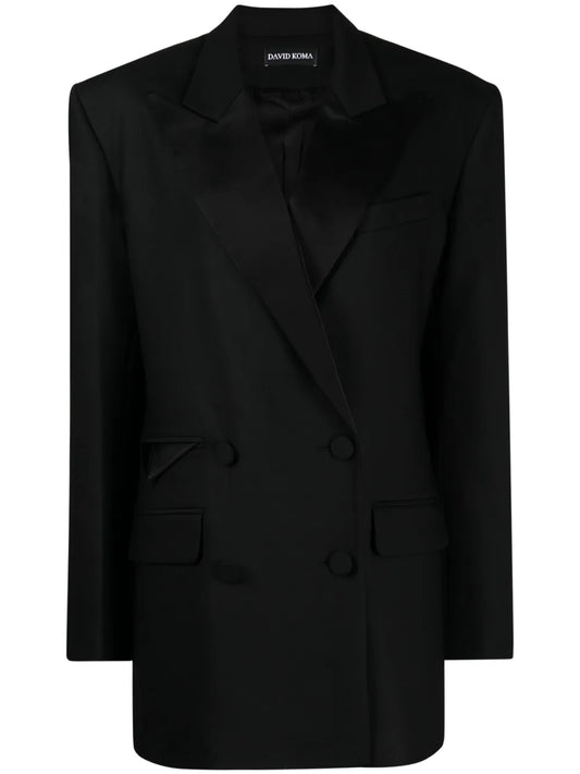 Double-Breasted Tuxedo Blazer