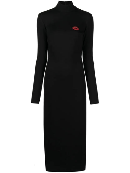 Open-Back Jersey Midi Dress