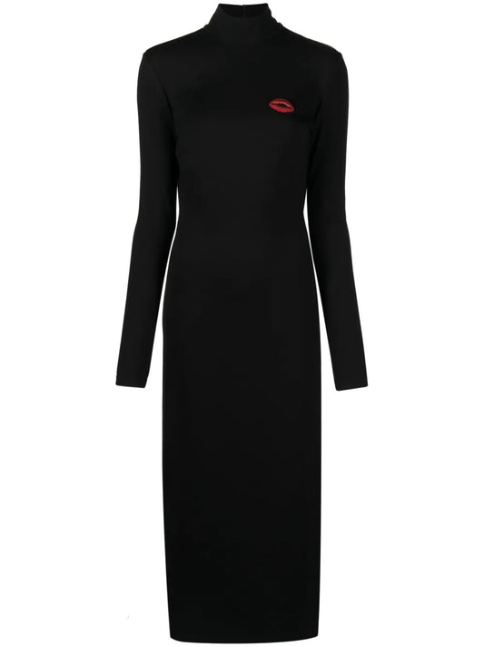 Open-Back Jersey Midi Dress