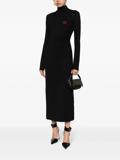 Open-Back Jersey Midi Dress