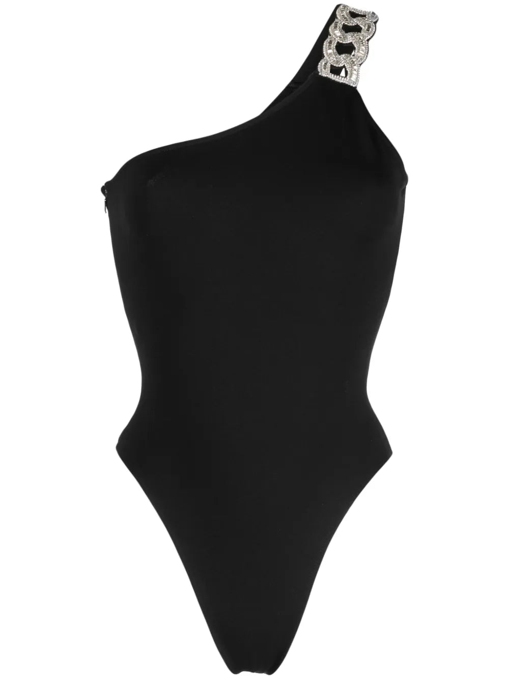 One-Shoulder Chain-Link Bodysuit