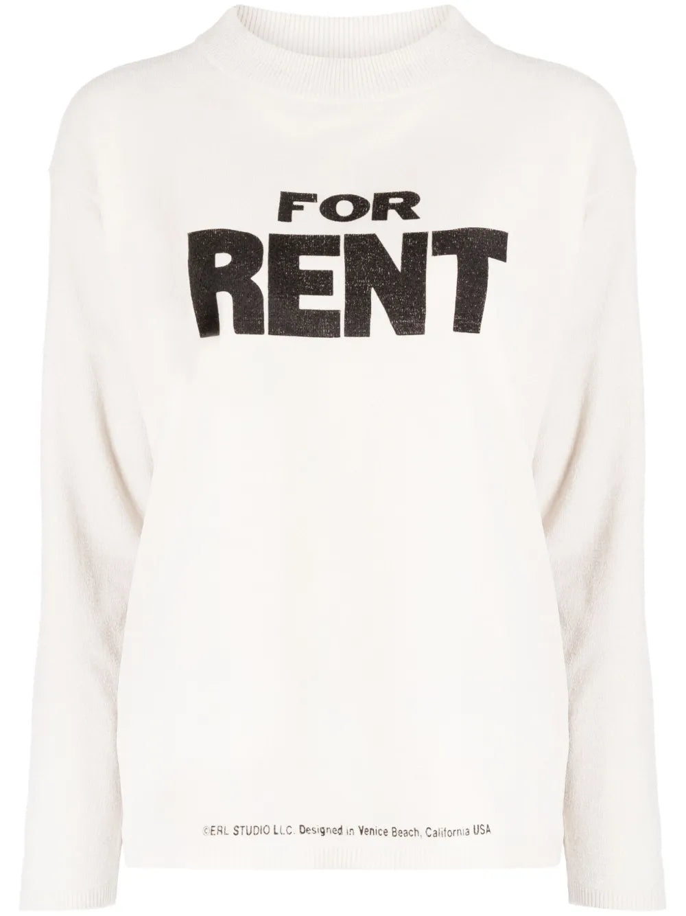 For Rent Slogan-Print Jumper