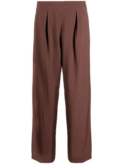 High-Waisted Straight-Leg Trousers
