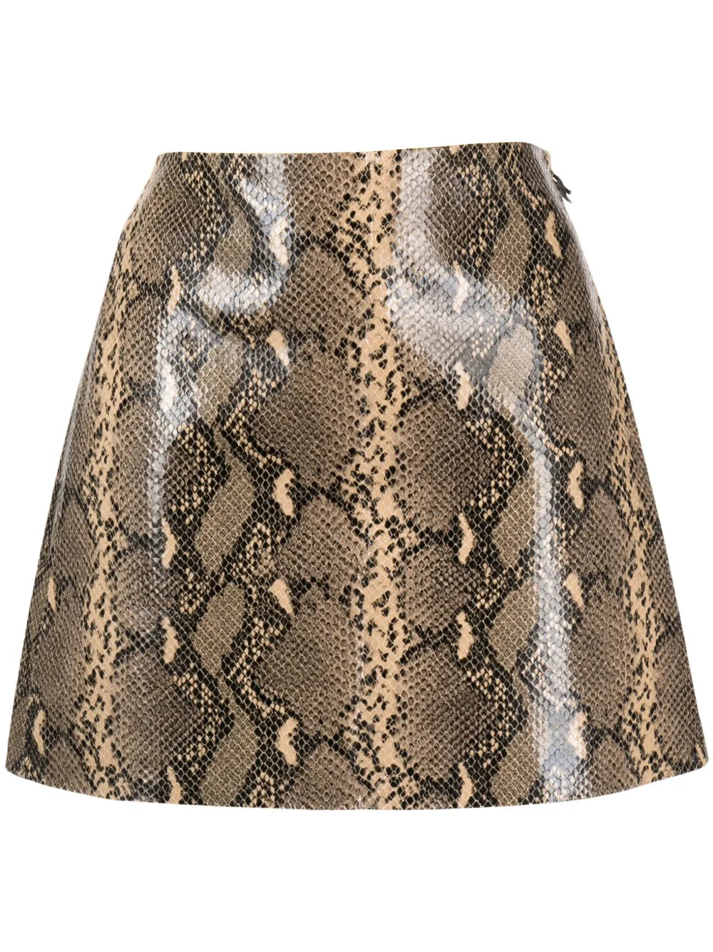 Elodie Snakeskin-Effect Skirt