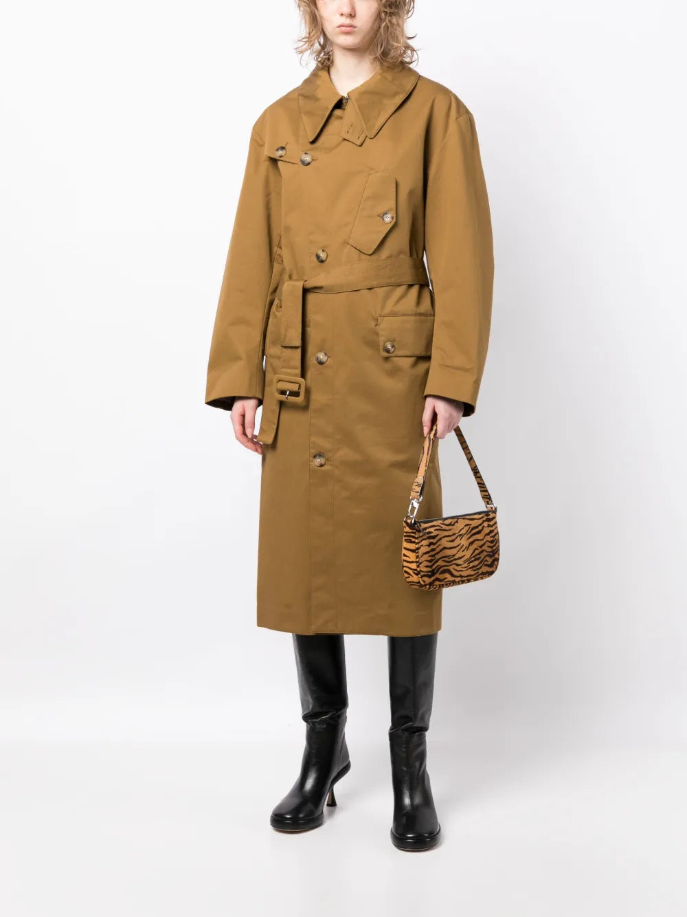 Belted-Waist Trench Coat
