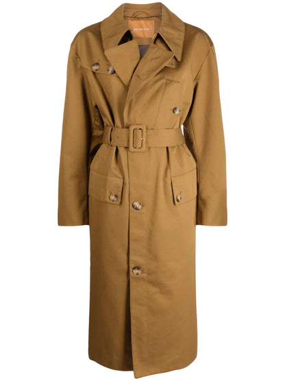 Belted-Waist Trench Coat
