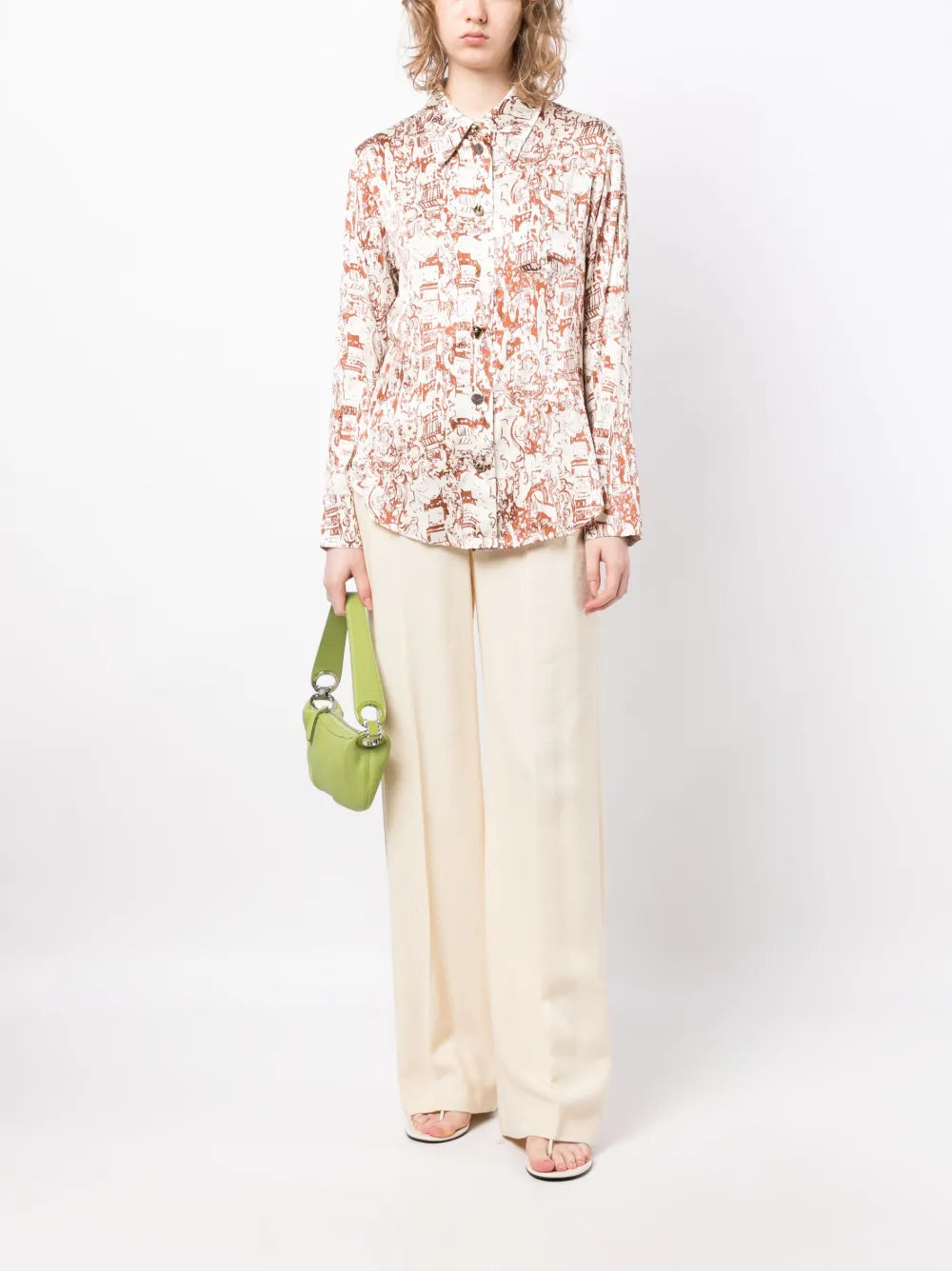 Kora Printed Silk-Blend Blouse