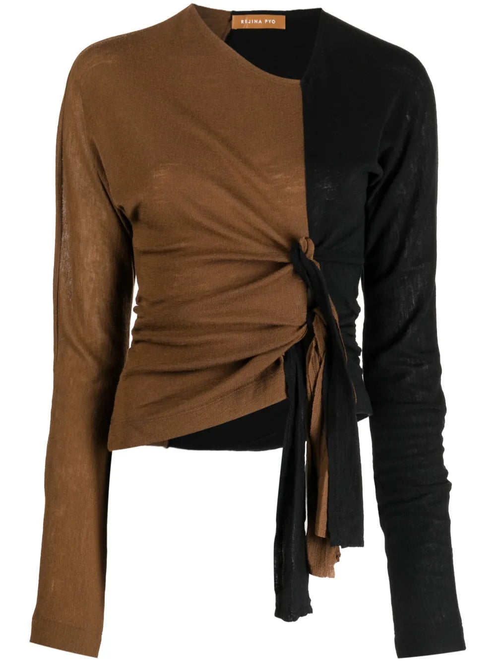 Two-Tone Long-Sleeve Top