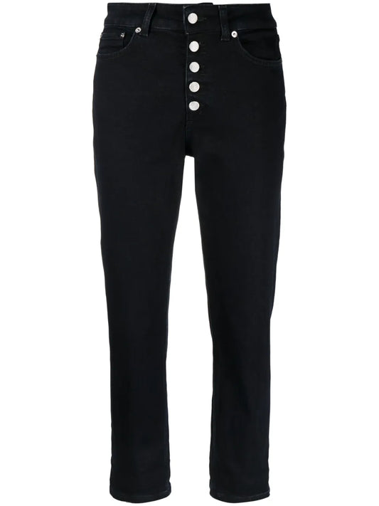 High-Waisted Cropped Jeans