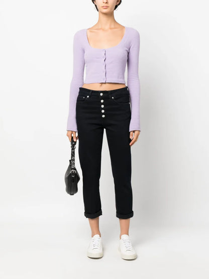 High-Waisted Cropped Jeans