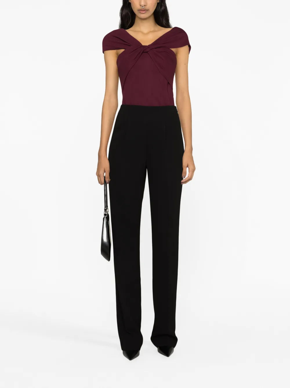 Cady High-Rise Pleated Trousers