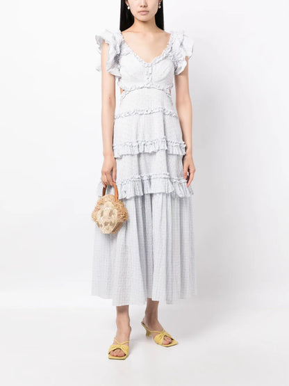 Broderie-Anglaise Organic Cotton Maxi Dress