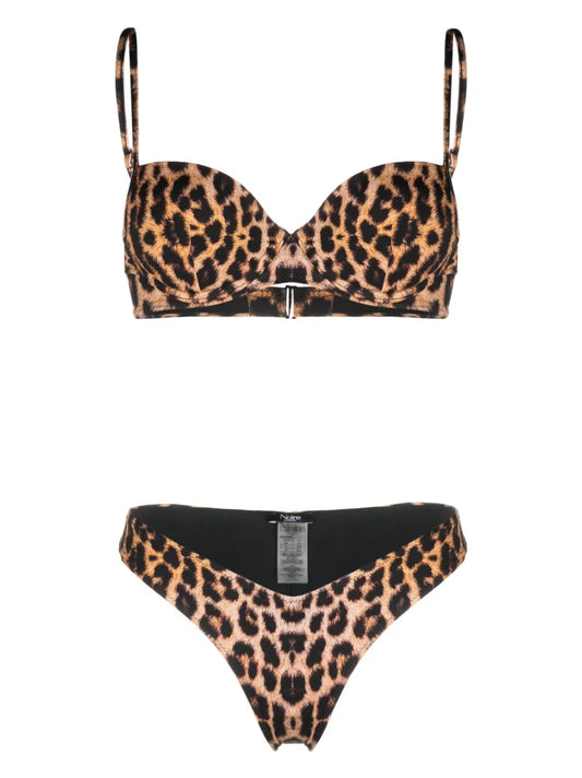 Leopard-Print Bikini Set