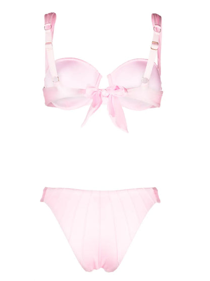 Underwire-Cup Tie-Fastening Bikini Set