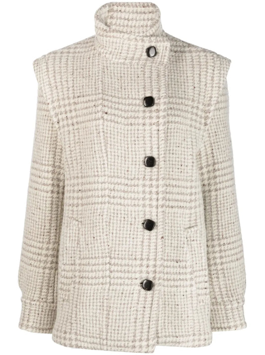 Checked Virgin Wool Coat