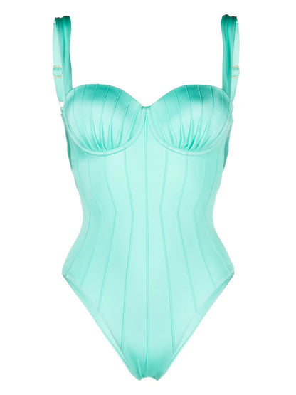 Ribbed Balconette Swimsuit