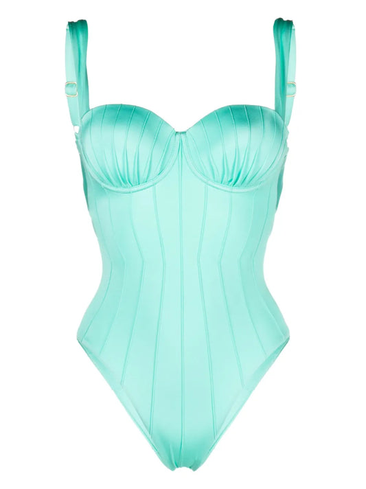 Ribbed Balconette Swimsuit