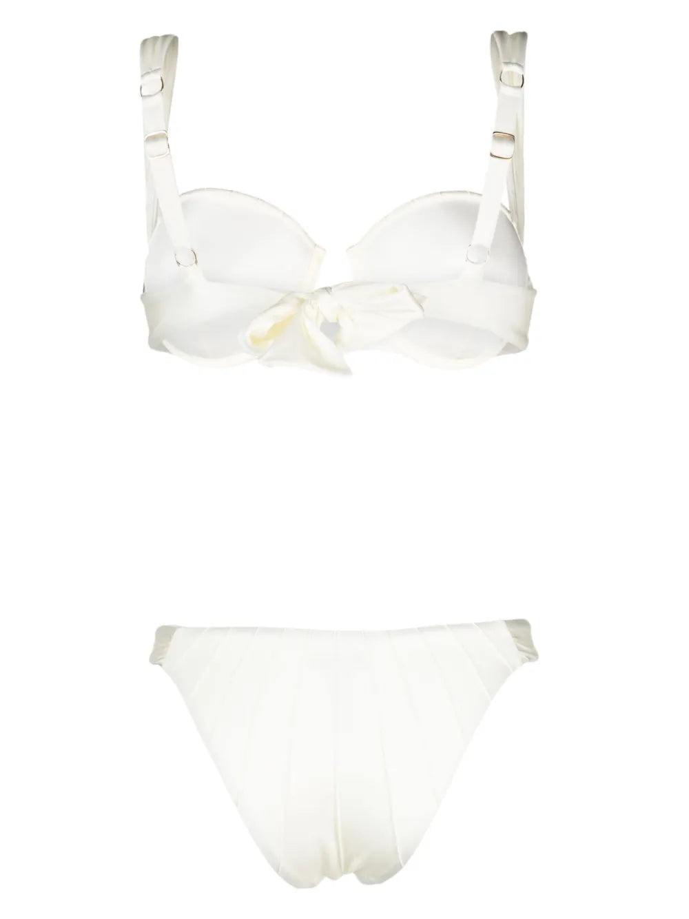 Underwire-Cup Tie-Fastening Bikini Set