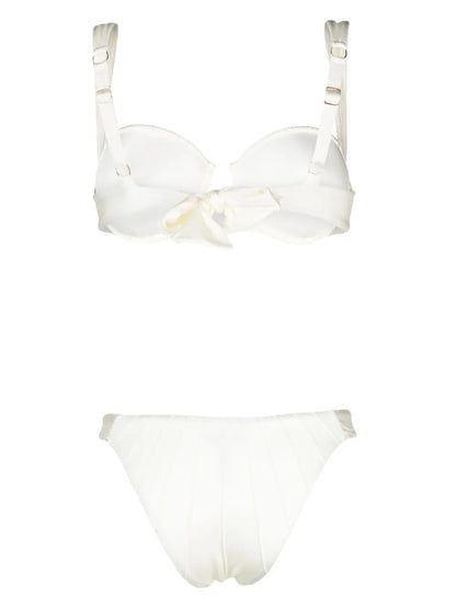 Underwire-Cup Tie-Fastening Bikini Set