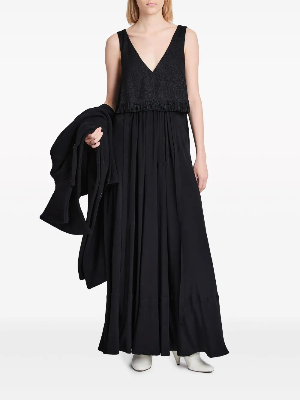 Lynda Fringed Layered Maxi Dress
