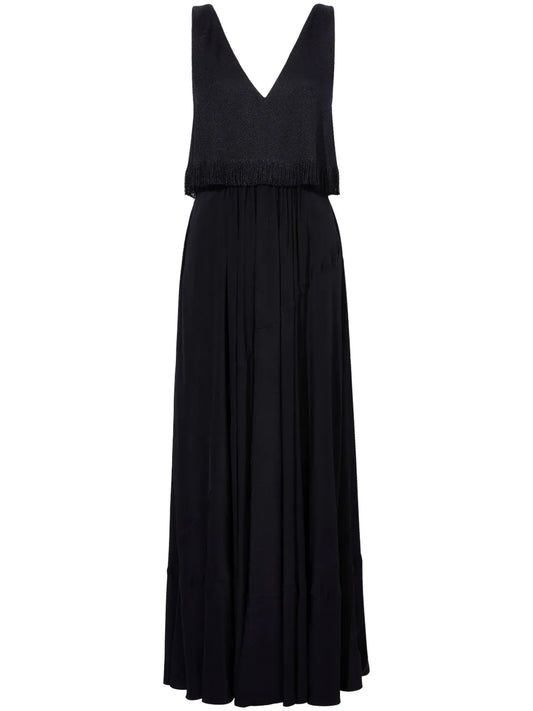 Lynda Fringed Layered Maxi Dress
