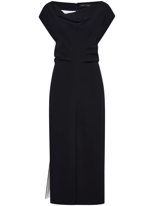Rosa Cowl-Neck Crepe Maxi Dress