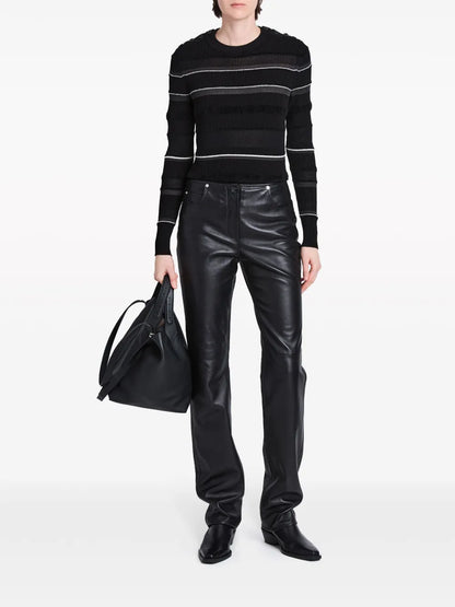 Striped Ribbed Sweatshirt