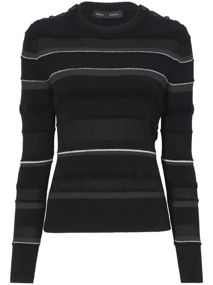 Striped Ribbed Sweatshirt