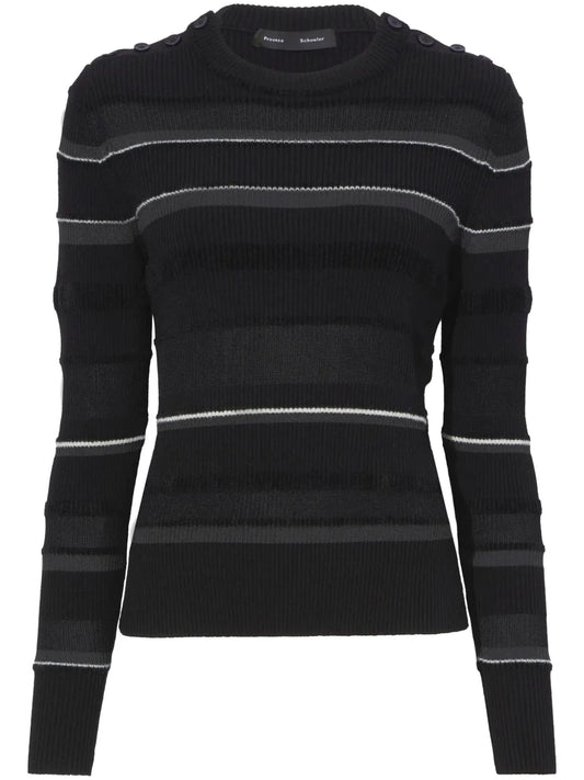 Striped Ribbed Sweatshirt