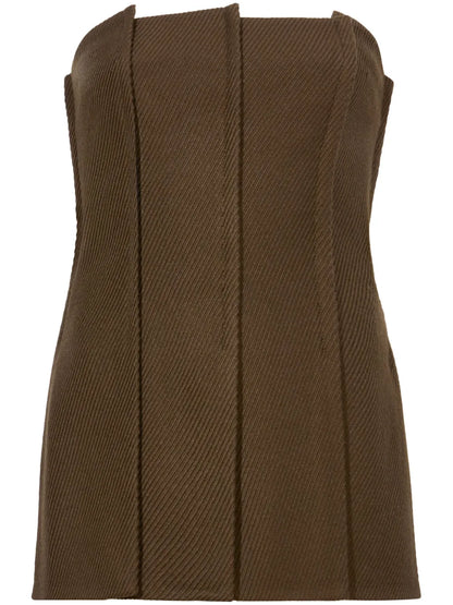 Corinne Strapless Twill Top