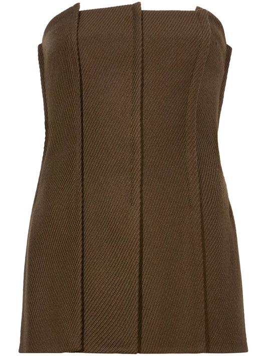 Corinne Strapless Twill Top