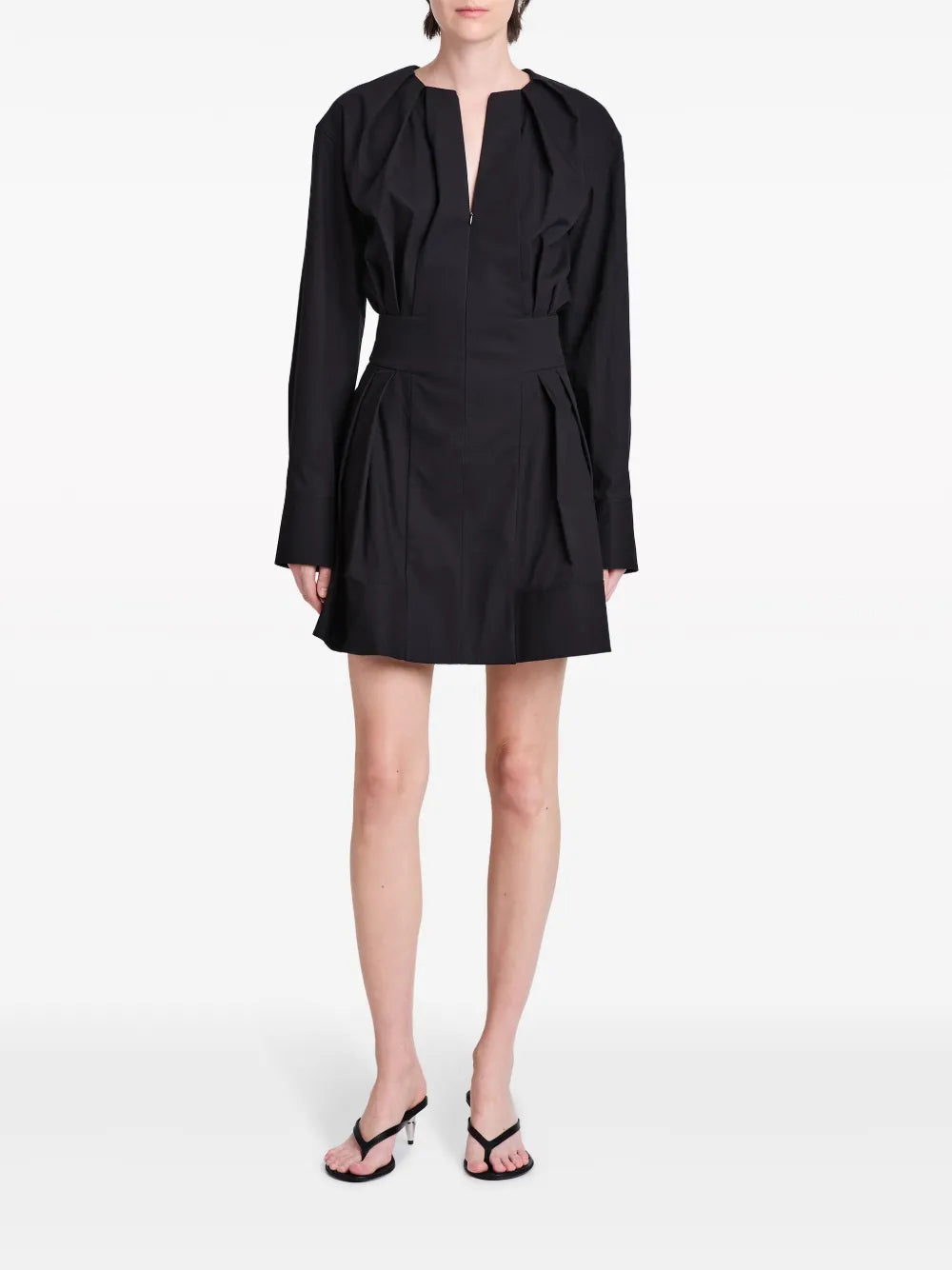 Poplin Stretch-Cotton Minidress