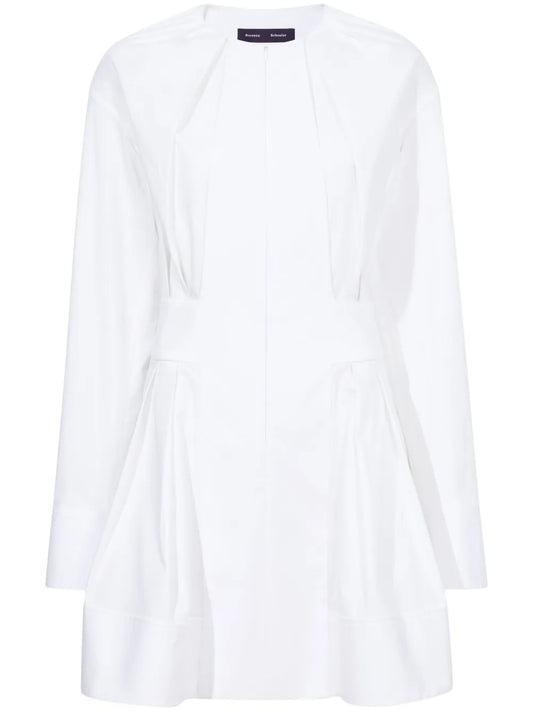 Eileen Pleated Poplin Minidress