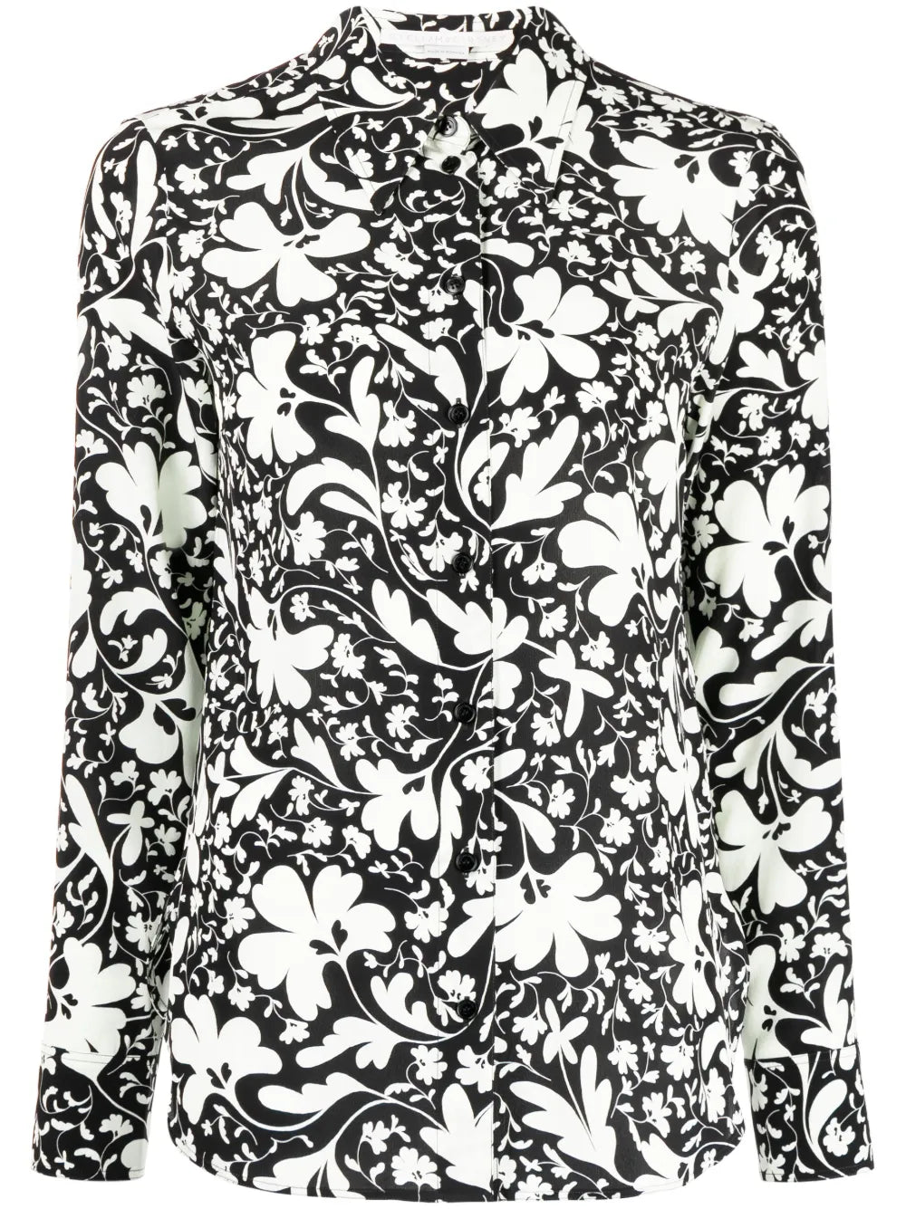Floral-Print Silk Shirt
