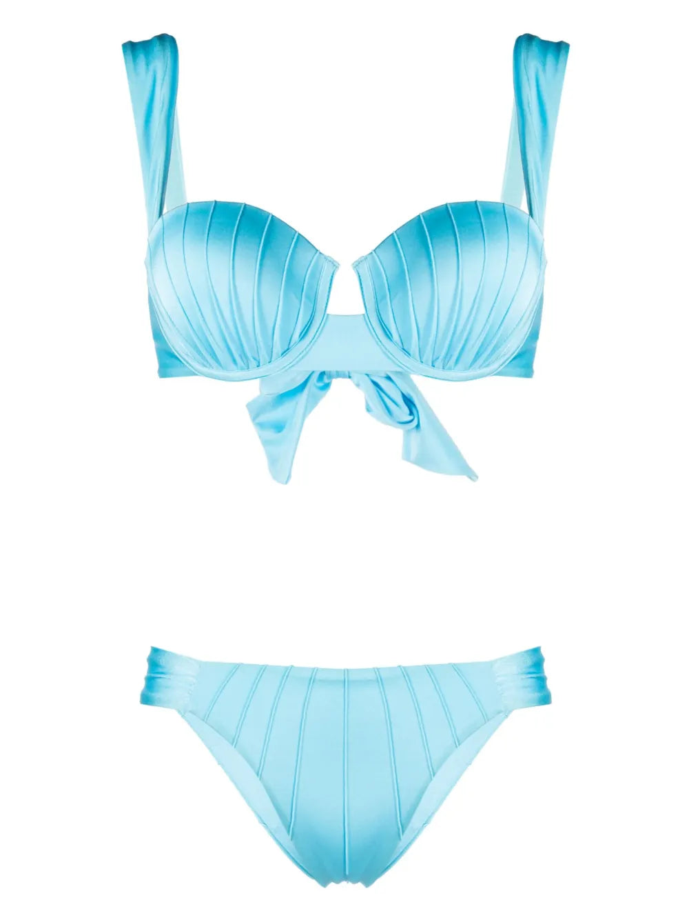Underwire-Cup Tie-Fastening Bikini Set