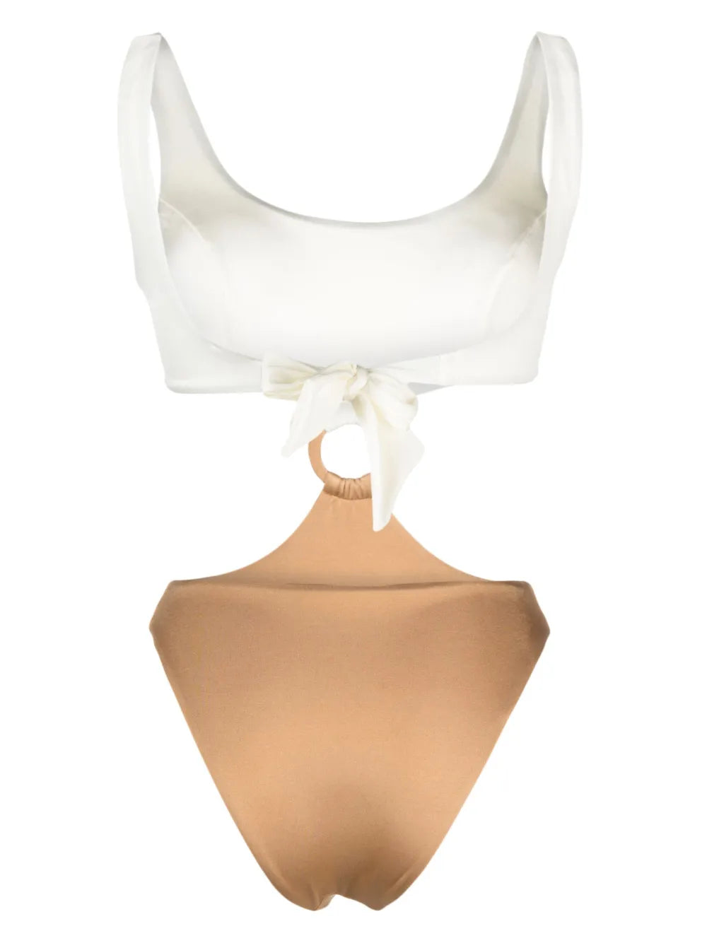 Cut-Out Detailing Colour-Block Swimsuit