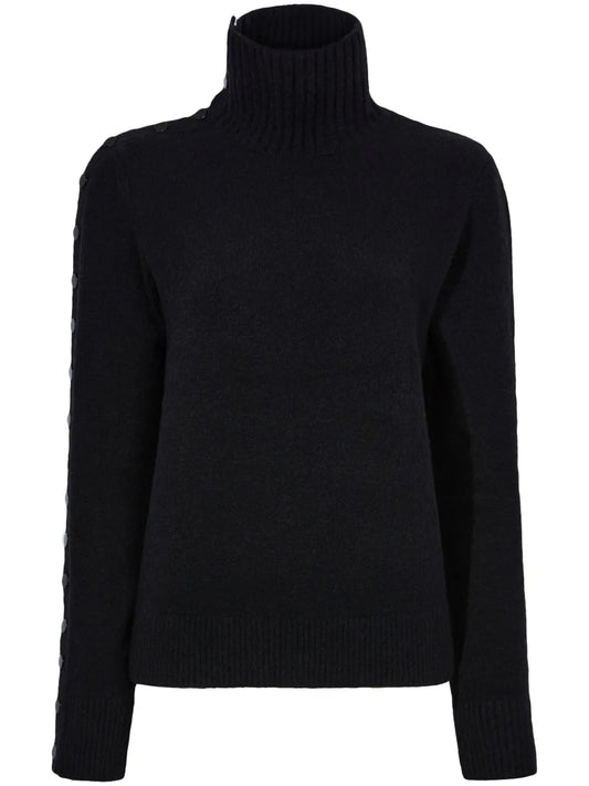 Roll-Neck Press-Stud Jumper
