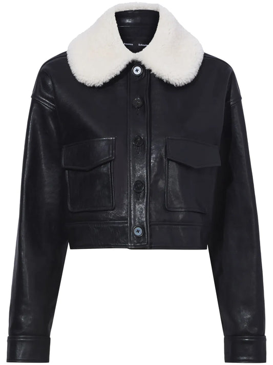 Judd Shearling-Collar Leather Jacket