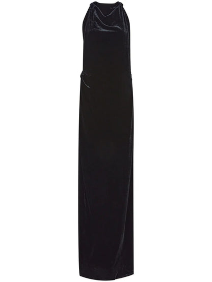 Velvet Cowl-Neck Gown