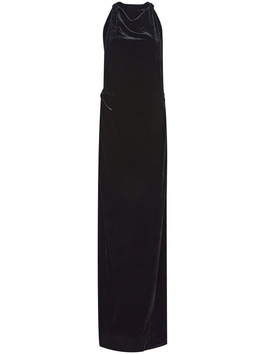 Velvet Cowl-Neck Gown