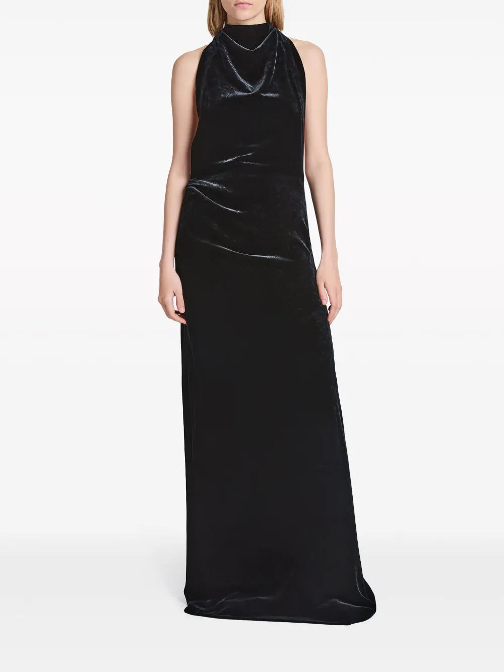 Velvet Cowl-Neck Gown
