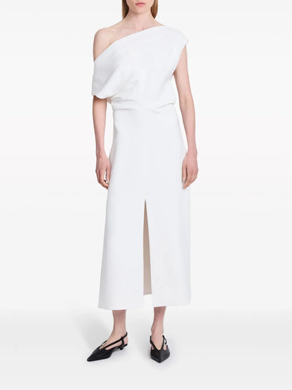 Rosa Cowl-Neck Crepe Maxi Dress