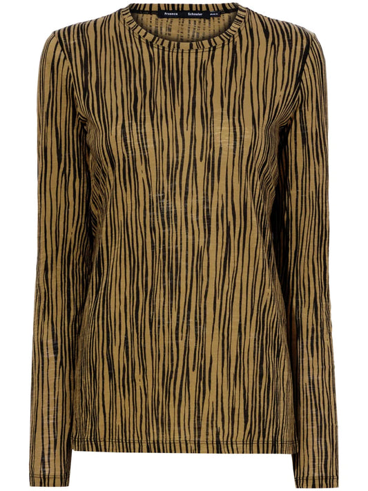 Zebra-Print Jersey Sweatshirt