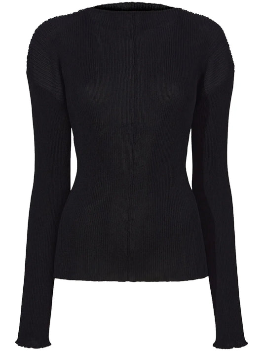 Camille Ribbed-Knit Top