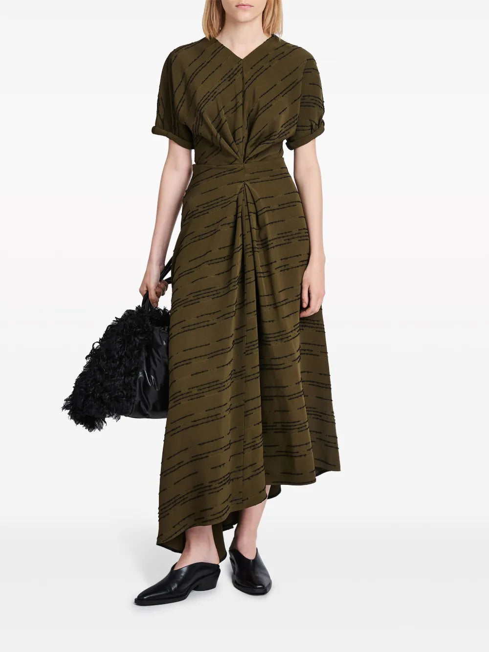 Vivienne Striped Asymmetric Dress