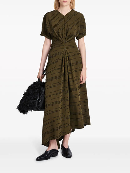 Vivienne Striped Asymmetric Dress