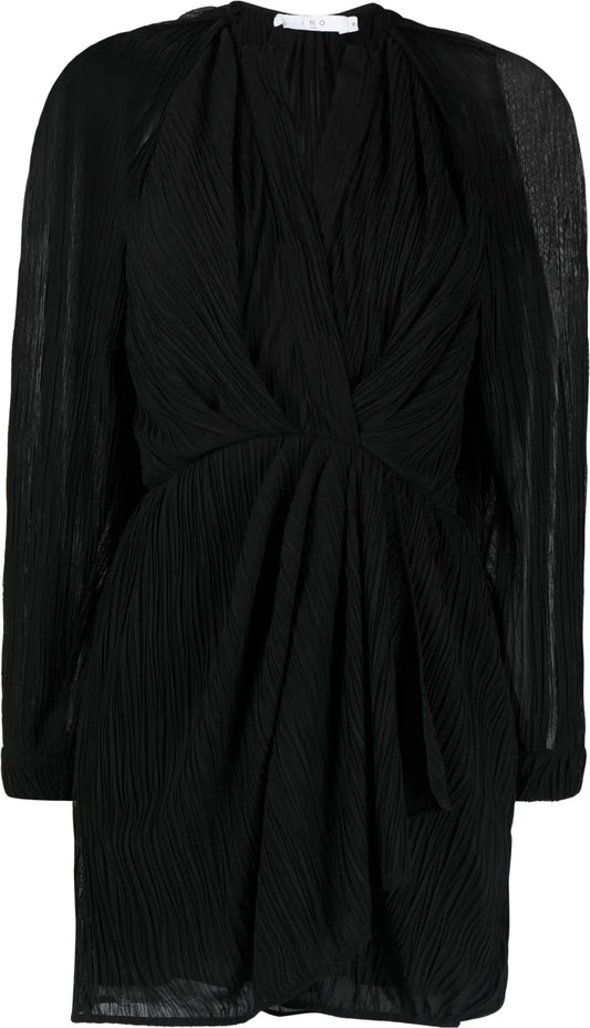 Semi-Sheer Draped Minidress